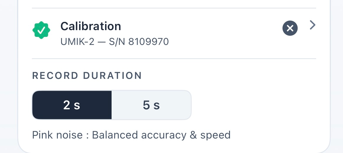 Recording duration selector