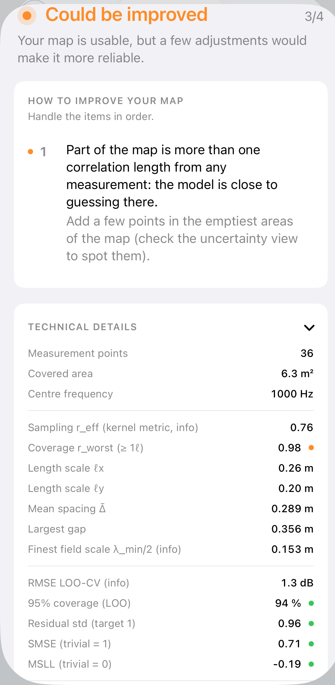 Map Report expert screen