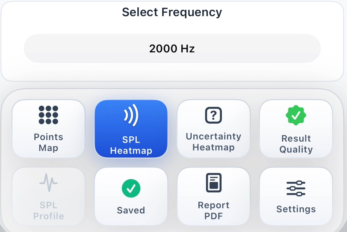 Control hub of the heatmap screen